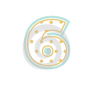 Polka dot letter or a number EPS vector file