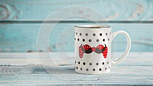 The polka dot mug.AI generated image