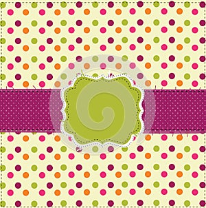 Polka dot patchwork design card