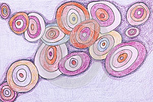 Polka dot pattern of abstract large filled circles.
