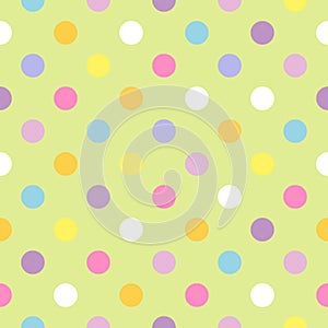 Polka Dot pattern, Colorful seamless design
