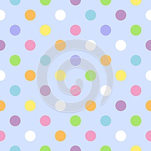 Polka Dot seamless pattern, Colorful texture