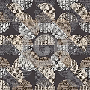 Polka dot seamless pattern. Brushwork. The colorful balls. Scribble texture.