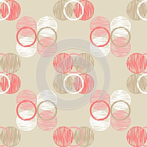 Polka dot seamless pattern. The colorful balls. Scribble texture.