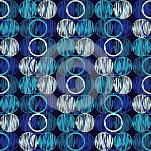 Polka dot seamless pattern. The colorful balls. Scribble texture.