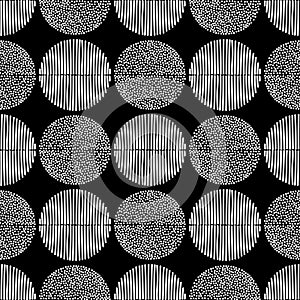 Polka dot seamless pattern. Dots and stripes texture.