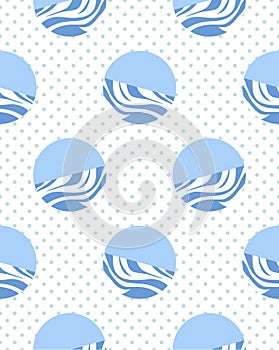 Polka dot seamless pattern flat simlpe vector illustraton photo
