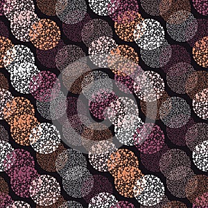 Polka dot seamless pattern. Geometric background. Texture of drops and dots. The colorful balls. Scribble texture.