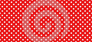 Polka dot seamless pattern. Red dotted geometric abstrct background. Vector abstract background