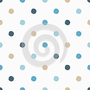 Polka dot seamless pattern. Scribble texture.