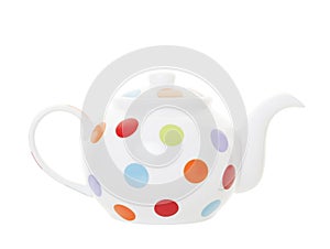 Polka Dot Teapot with Clipping Path