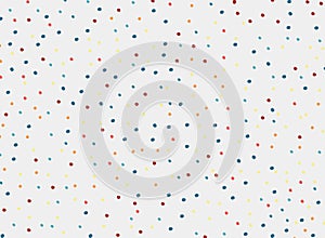 Polka dots colorful pattern on white background and texture.