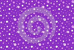 Polka dots on purple background.