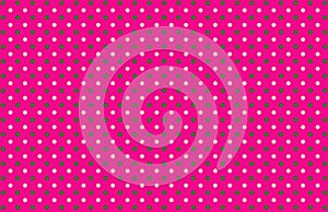 Polka dots seamless pattern on Pink background . Illustration design