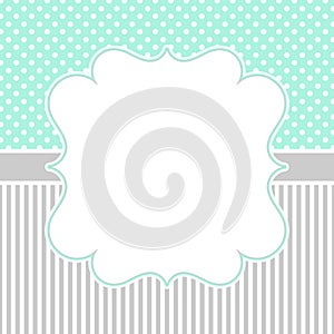 Polka dots and stripes border frame