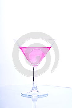 Polka glass with glamour pink beverage