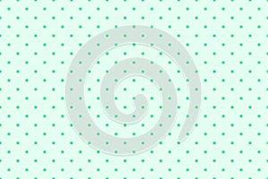 Polkadot pattern with small green dots. Pastel colors