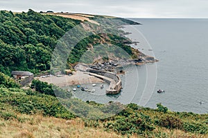 Polkerris harbour in Saint Austell, Cornwall photo