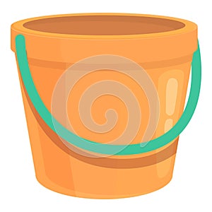 Poll play bucket icon cartoon vector. Swim pool