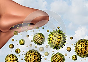 Pollen Allergy Concept