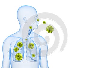 Pollen allergy illustration