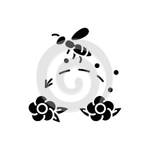 Pollination black glyph icon