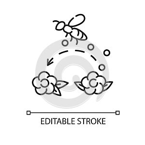 Pollination linear icon