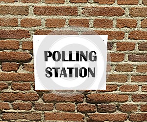 Polling station label