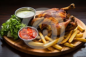 Pollo a la Brasa: Peruvian Rotisserie Chicken with Sides
