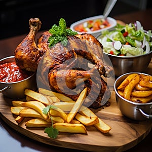 Pollo a la Brasa: Peruvian Rotisserie Chicken with Sides