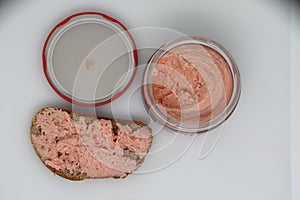Pollock roe with the addition of pieces of smoked salmon, delicacy roe