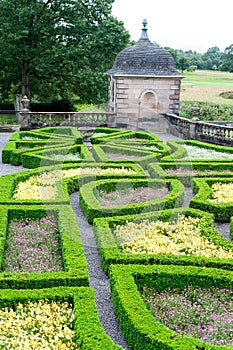 Pollok Country park ornamental formal garden. Glasgow, Scotland, UK.