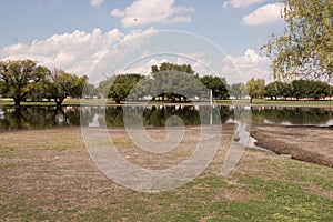 Polluted Lake that forms in Album Park