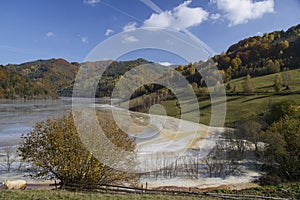 The polluted lake geamana,apuseni mountains-romania