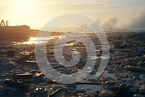 Polluted Sea Environmental Crisis photo