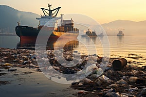 Polluted Sea Environmental Crisis photo