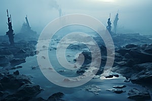Polluted Sea Environmental Crisis photo