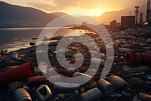 Polluted Sea Environmental Crisis photo