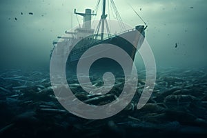 Polluted Sea Environmental Crisis photo