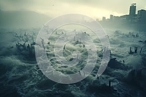 Polluted Sea Environmental Crisis photo