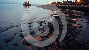 polluted shipping oil photo