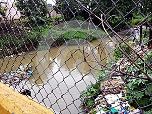 Polluted stream in Santo Domingo