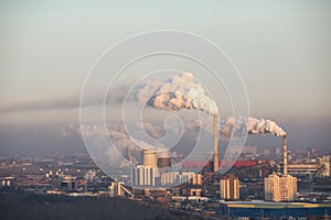 Polluted Ulaanbaatar during a winter month