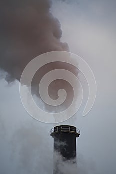 Polluting smokestack