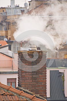 Pollution from a chimney