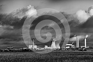 Pollution from a coal-fired power plant