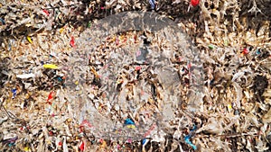 Pollution concept. Garbage pile in trash dump or landfill. Global damage environmental. Construction debris. Close up.