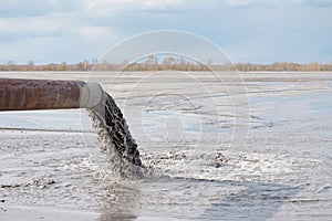 Pollution of the environment by industrial outfalls.