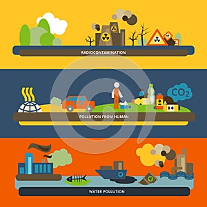 Pollution Flat Banners photo