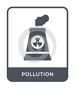 pollution icon in trendy design style. pollution icon isolated on white background. pollution vector icon simple and modern flat
